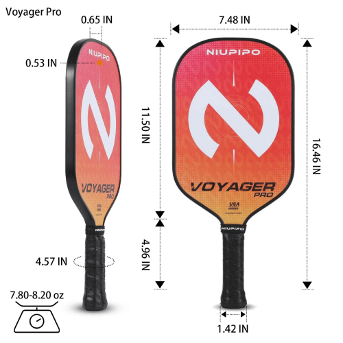 Voyager Pro - Niupipo Graphite Professional Pickleball Paddle - Image 3